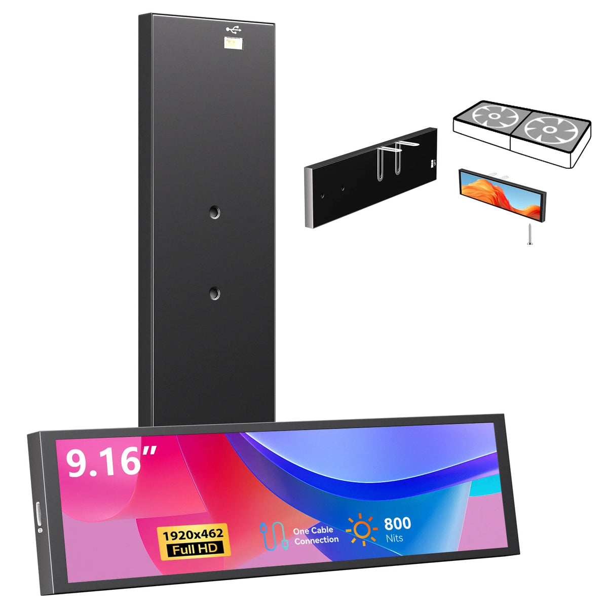 VYRO Pulse™ — 9.16" PC Display Screen